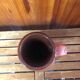 Old brown & orange ceramic pitcher vase w. germany vintage #a470