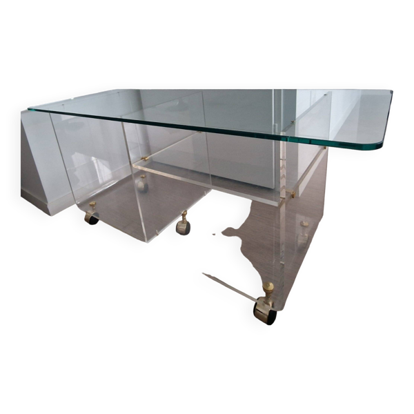 Meuble tv plexiglas David Lange - Bon état sur Selency