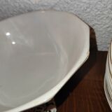 Old service 28 pieces porcelain KG Keller and Guérin Lunéville France decorated with flowers Rosita XIXth Century