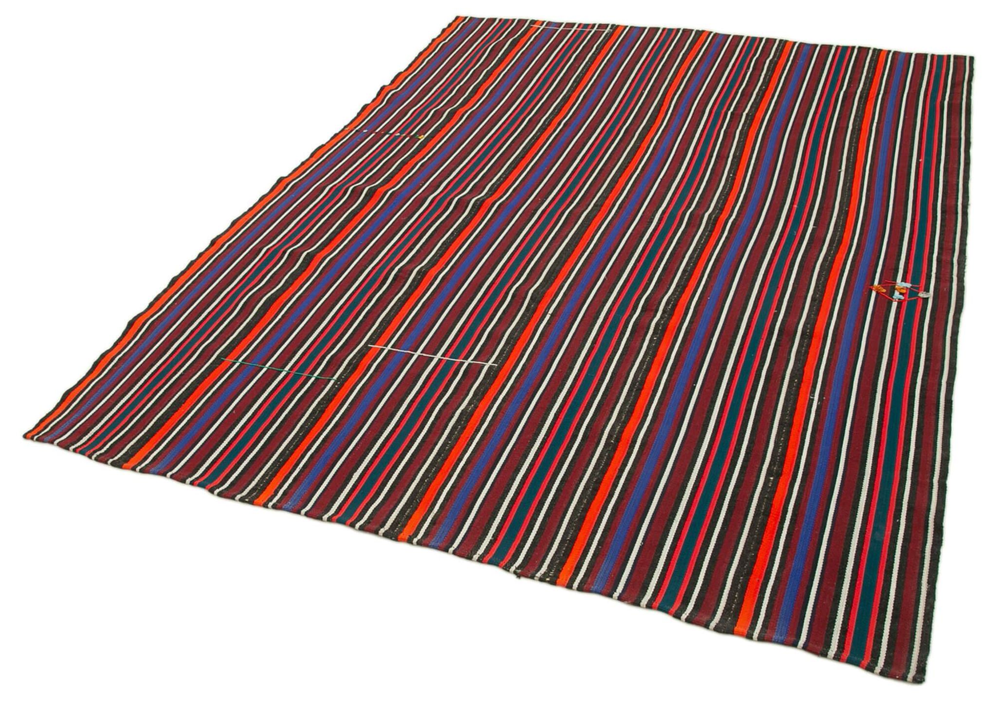 Turkish Handmade Vintage Anatolian Kilim 172 cm x 237 cm