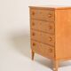 Commode en bouleau scandinave, années 1950