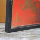 Vintage triptych mirror, wall mirror, barber mirror, collection, Asian pattern mirror