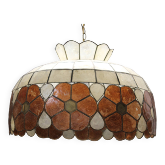 Suspension luminaire coquillage nacre Decor floral