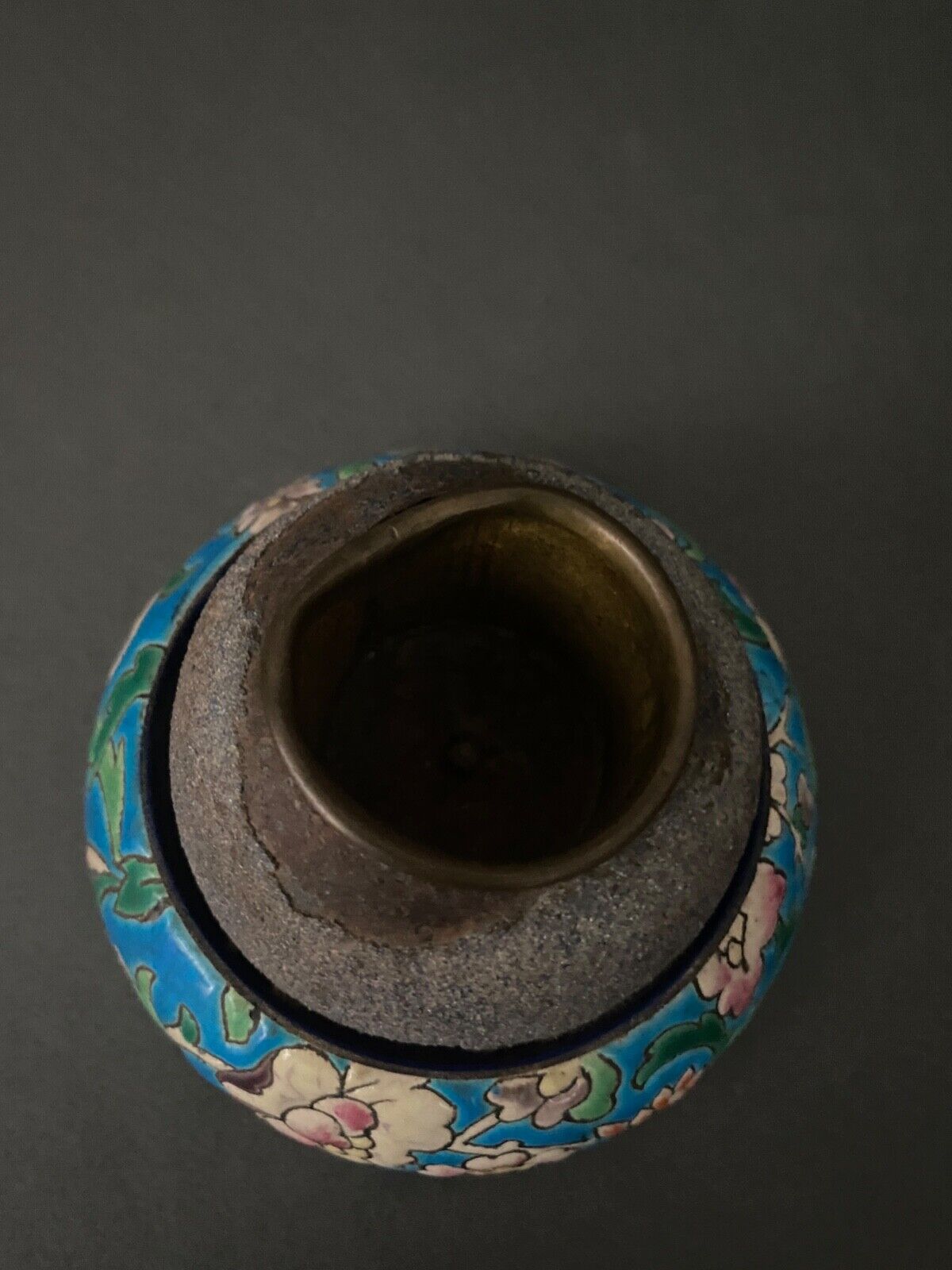 Pyrogen in Longwy XXth enamels with scraper