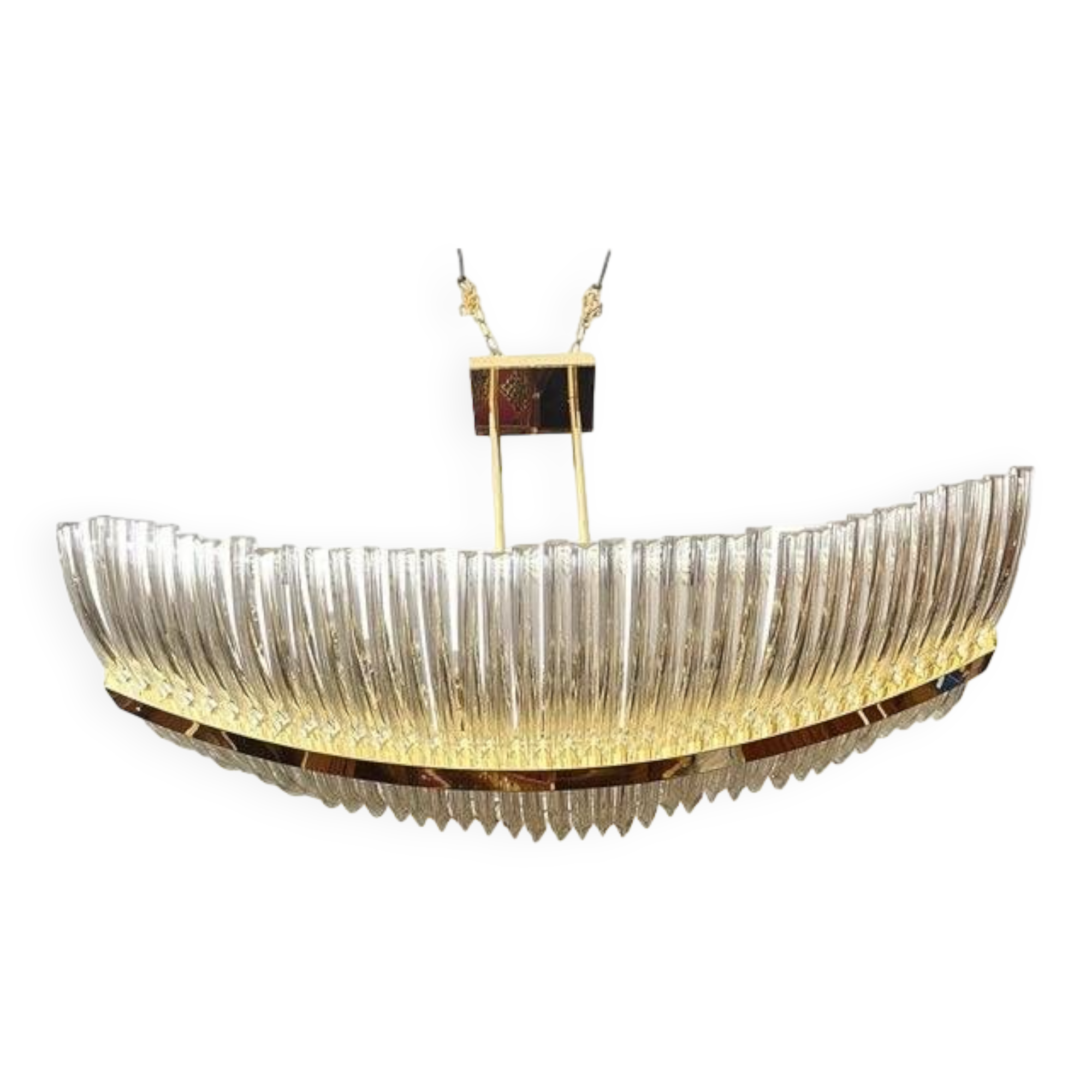 Contemporary luxury "triedro" sail chandelier