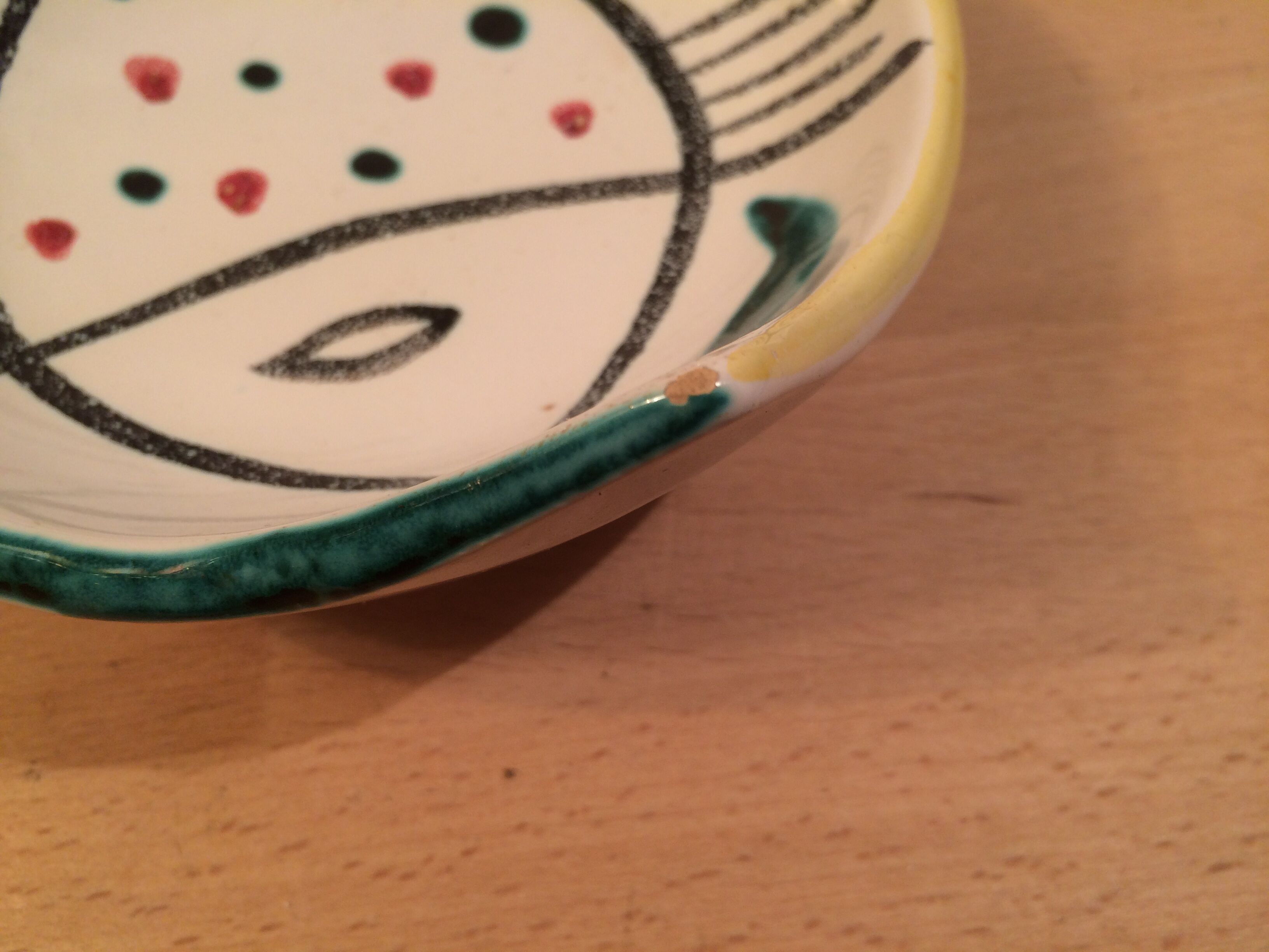 2 ceramic cups Jacques Pouchain, Poet Laval, empty pocket, fish