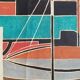 Gouache on paper signed mid-20th century boats port 1959