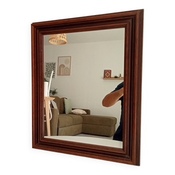 Vintage solid wood mirror, 1960s-70s
