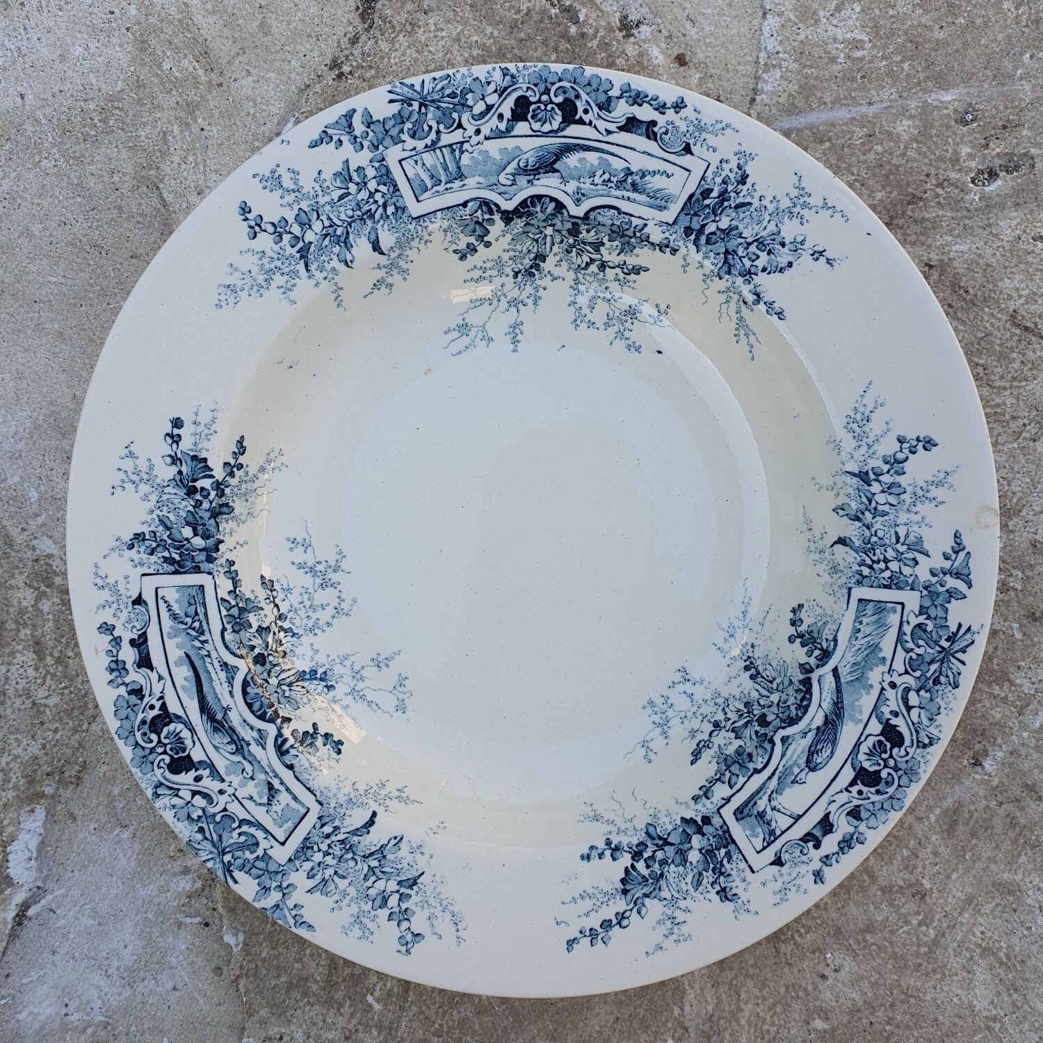 Assiettes creuses Faisans Luneville