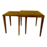 Danish mid - century rosewood nest of 2 tables, 1960s