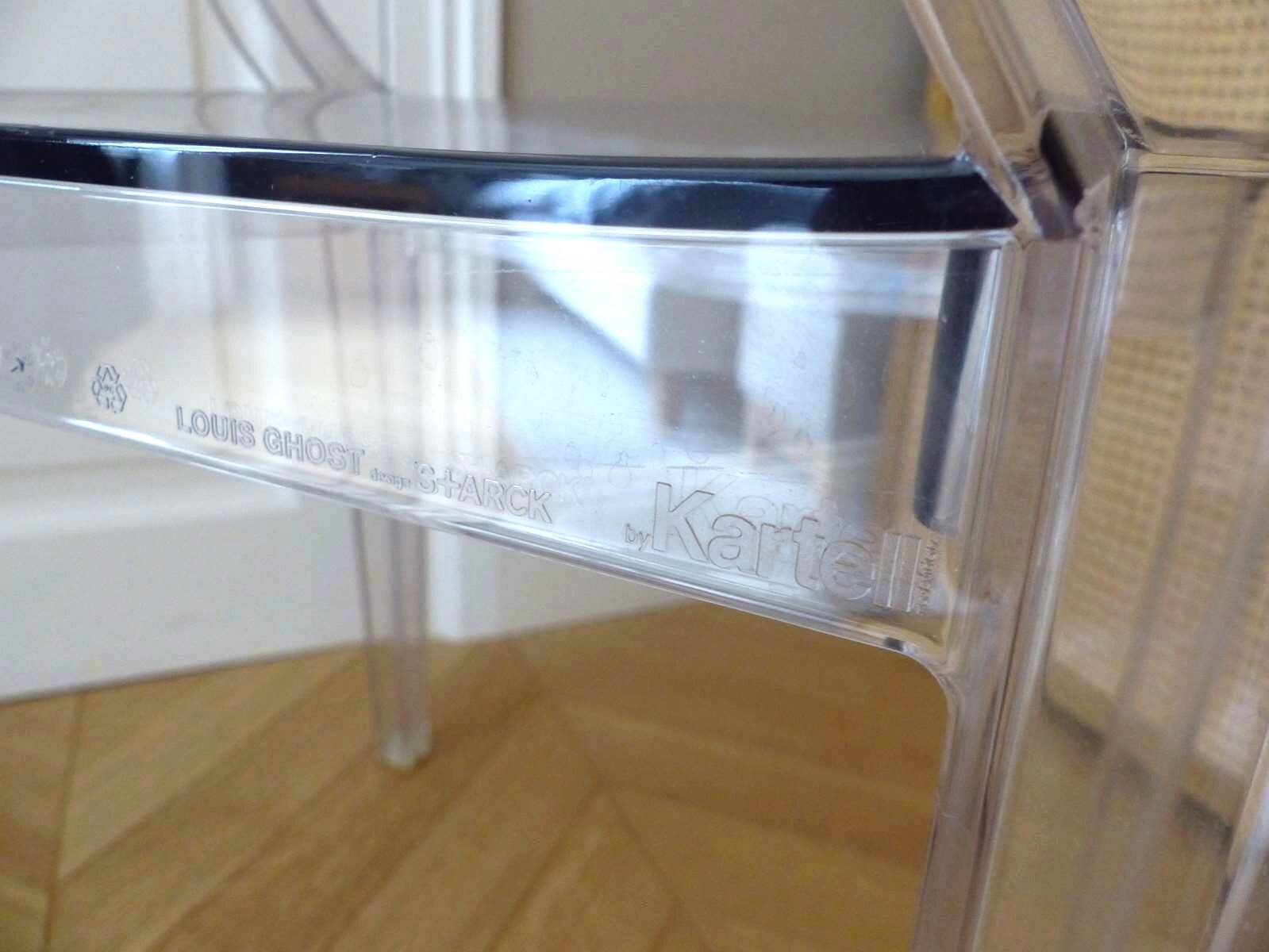 Fauteuil Kartell " Louis Ghost " Cristal design Philippe Starck