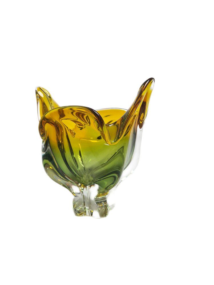 Vase by J. Hospodka for Chribska Glassworks, Former Czechoslovakia, 1960s