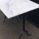 Cast iron and marble bistro table