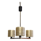Three-light chandelier in mother-of-pearl and brass, Maison Arlus, France, circa 1950.