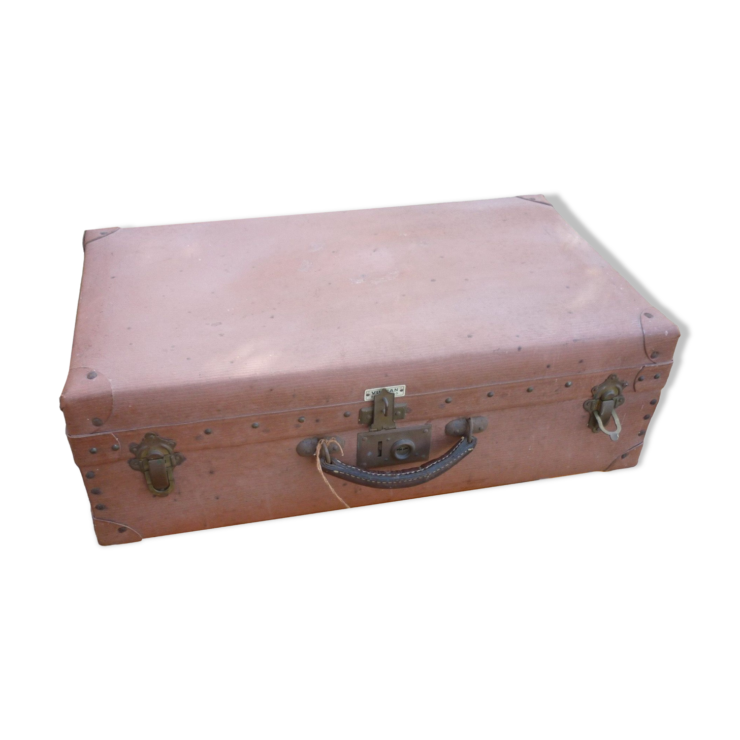 Green cardboard suitcase