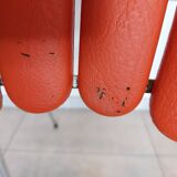 4 orange petal chairs, vintage