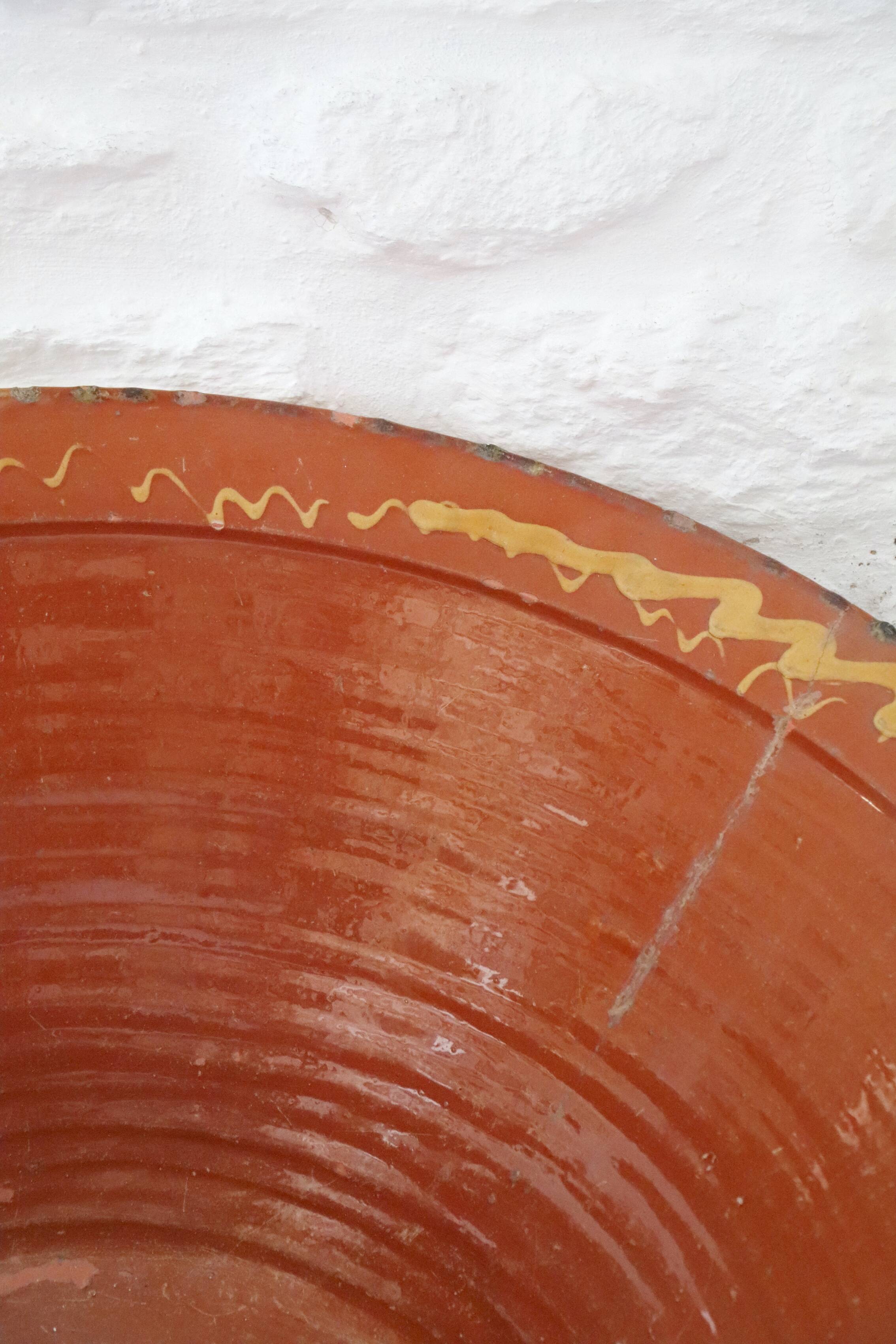 Large Lebrillo Pottery Minorca Spain 19th century