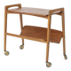 Vintage Bar Cart on Wheels, Mid Century Modern Trolley Table, 1960s Germany