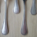 Dessert or dessert cutlery, 6 forks and 6 silver metal spoons Guildard
