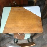 School desk and chair