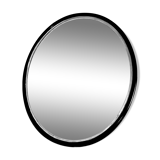Oval mirror black wood frame with gilded net year 1875