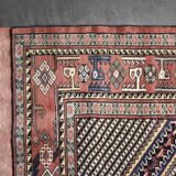 Vintage Hand-Woven Oriental Shiraz Rug, 1960s