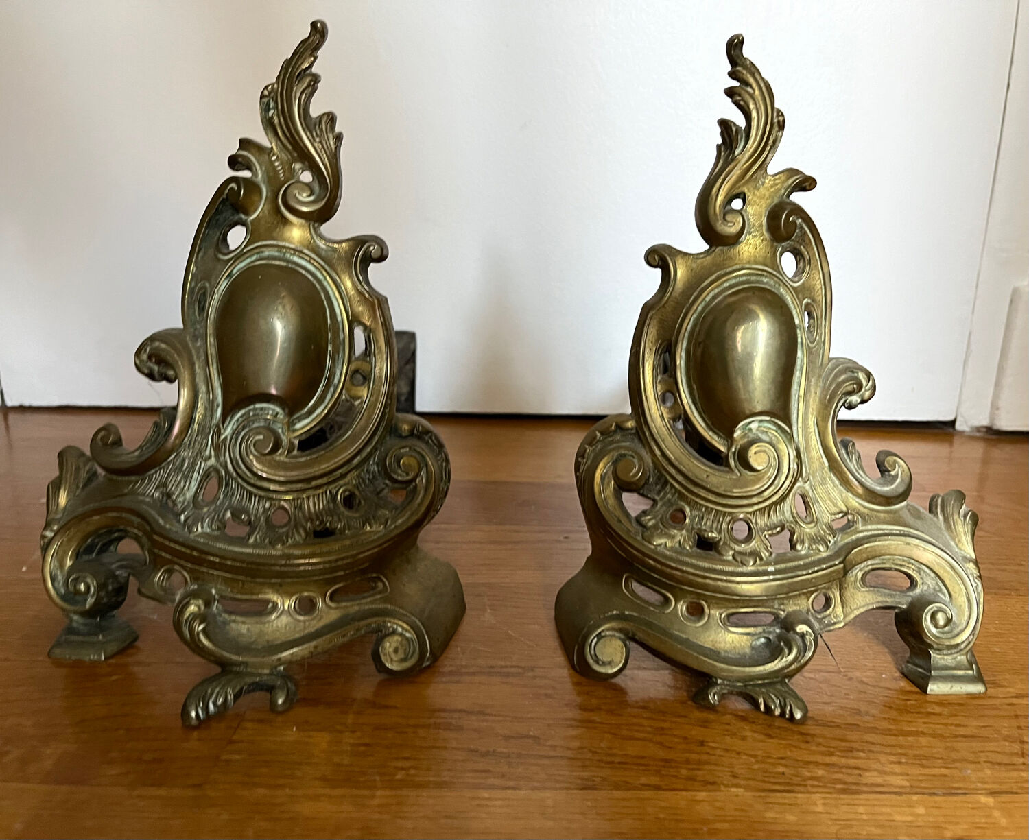 Pair of old andirons