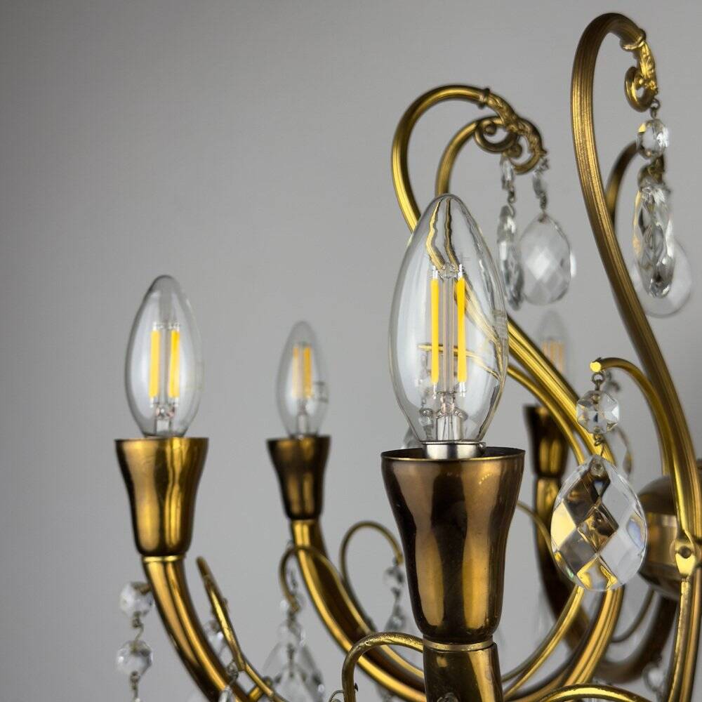 Vintage crystal chandelier, Italy, 1950s