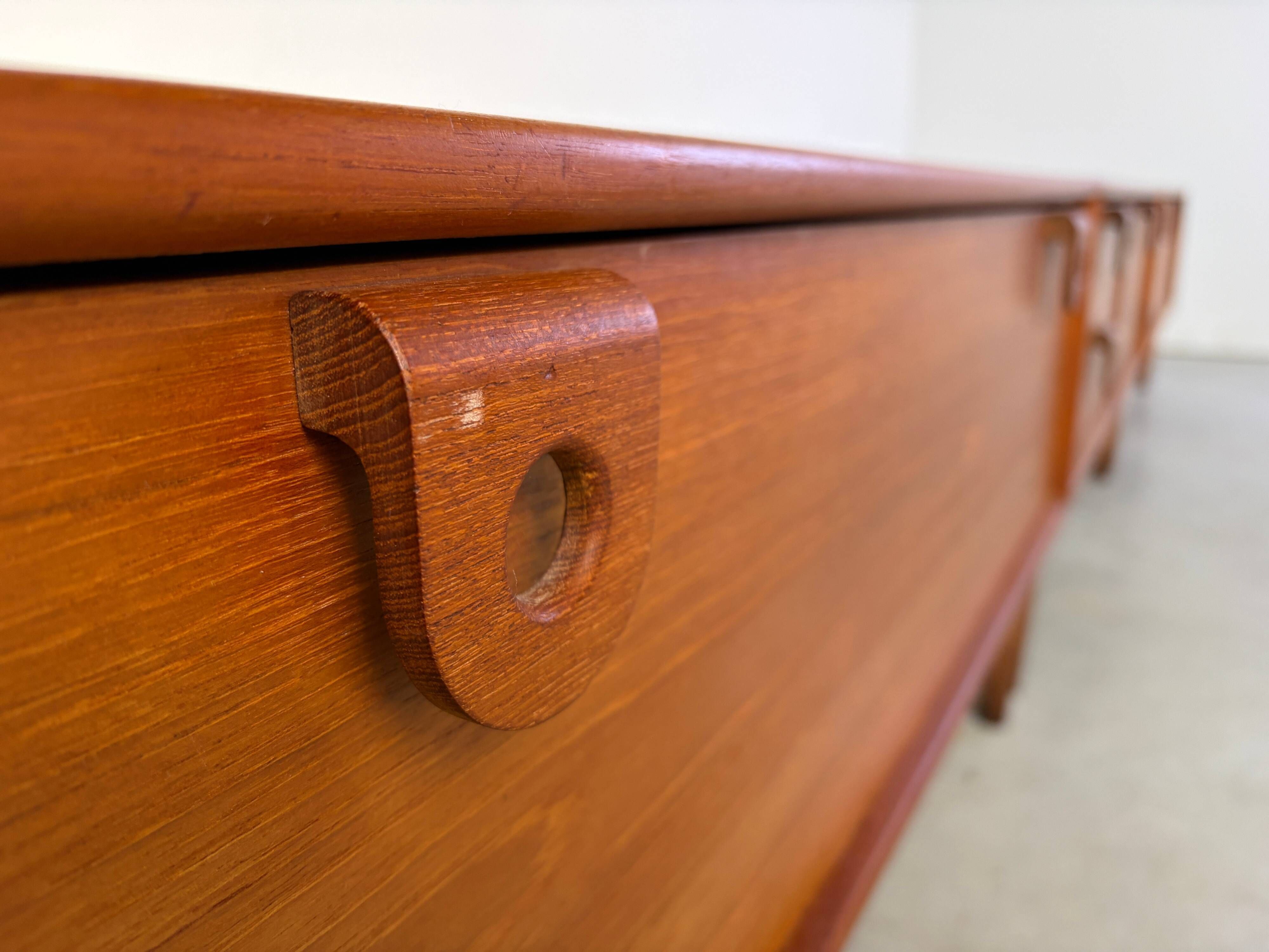 Large mid-century teak lowboard by RT Möbel, 1960s - Denmark