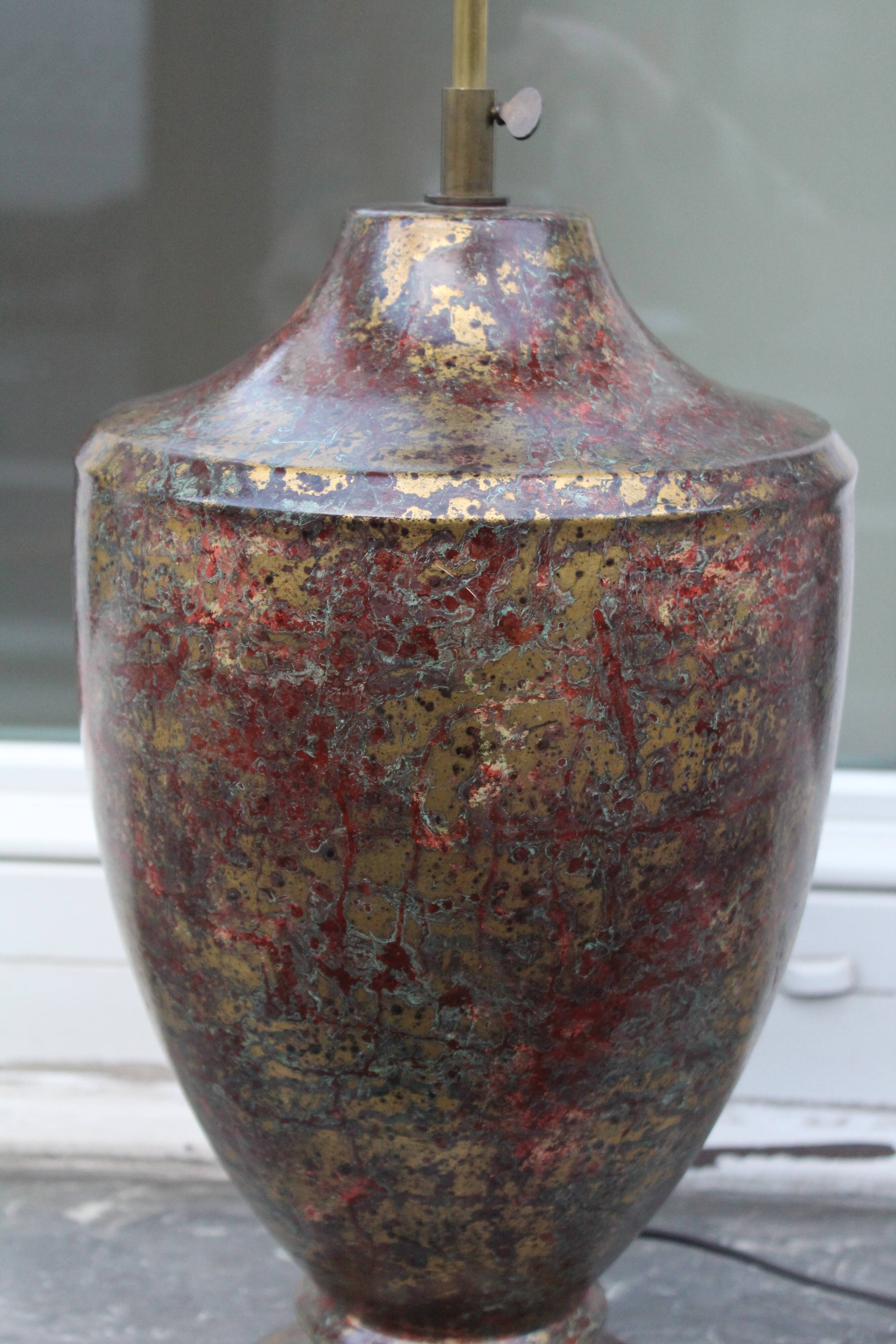 Earthenware lamp foot