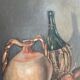 Still life oil, framed under glass