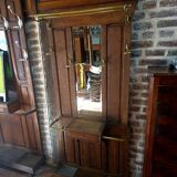 Vestiaire porte manteau ancien en chêne massif