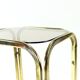 Table d'appoint haute en métal avec plateau en verre, Tchécoslovaquie, années 1970