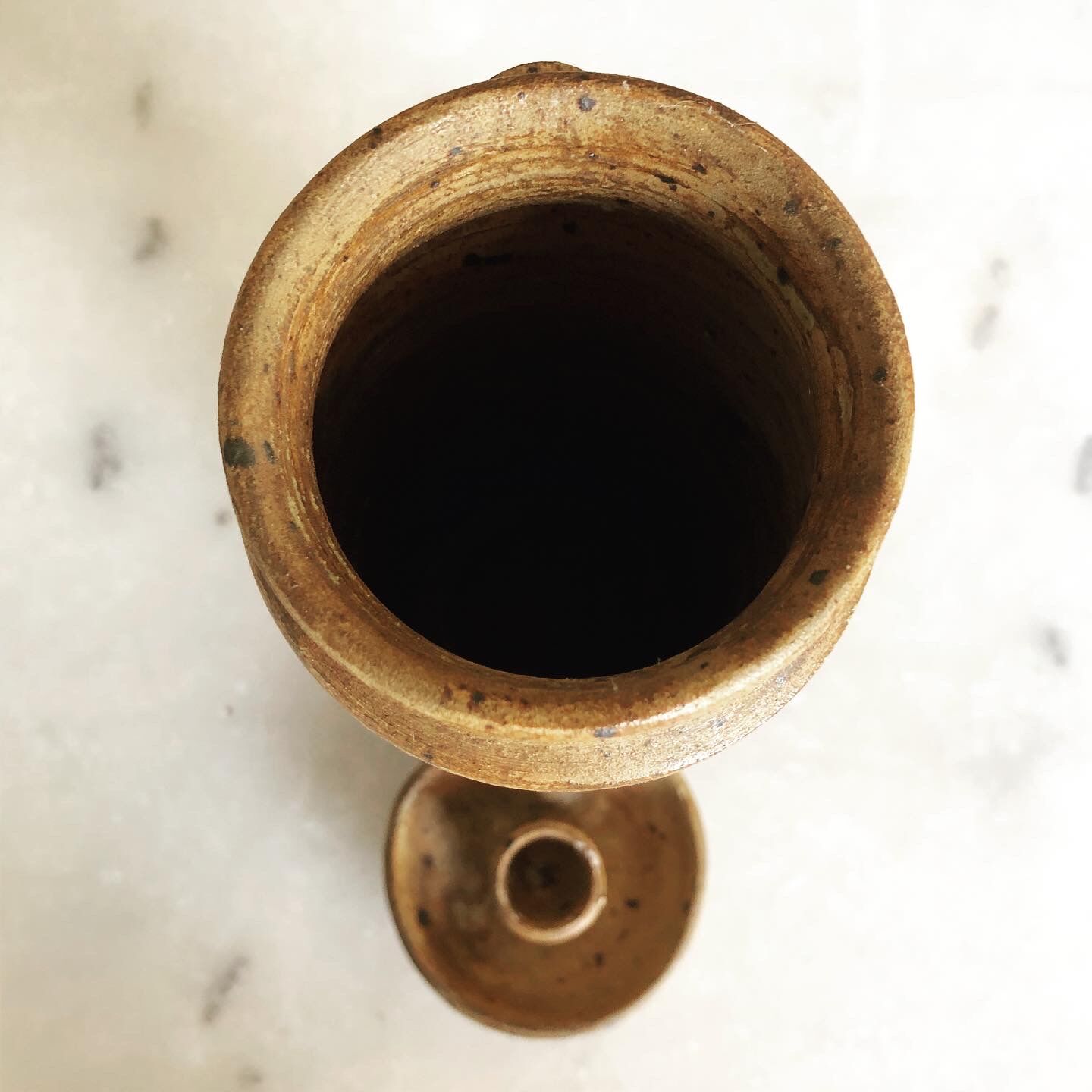 Stoneware candle holder vase