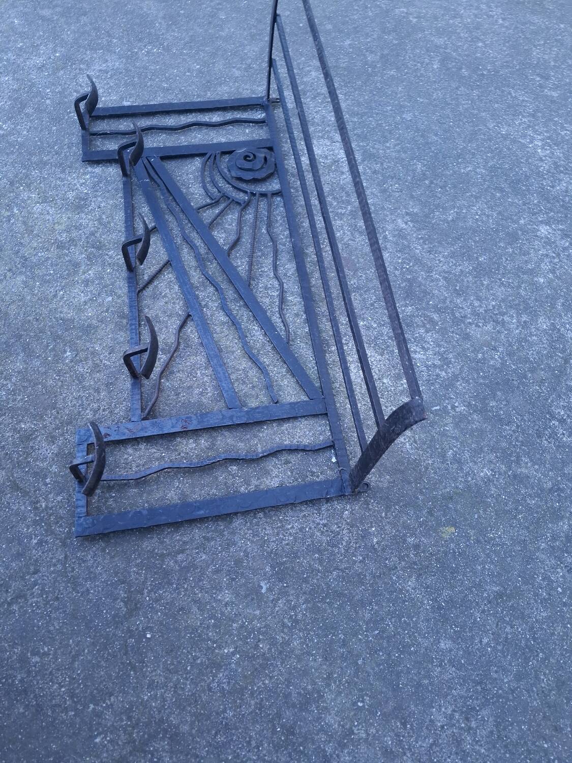 Art Deco wall coat rack