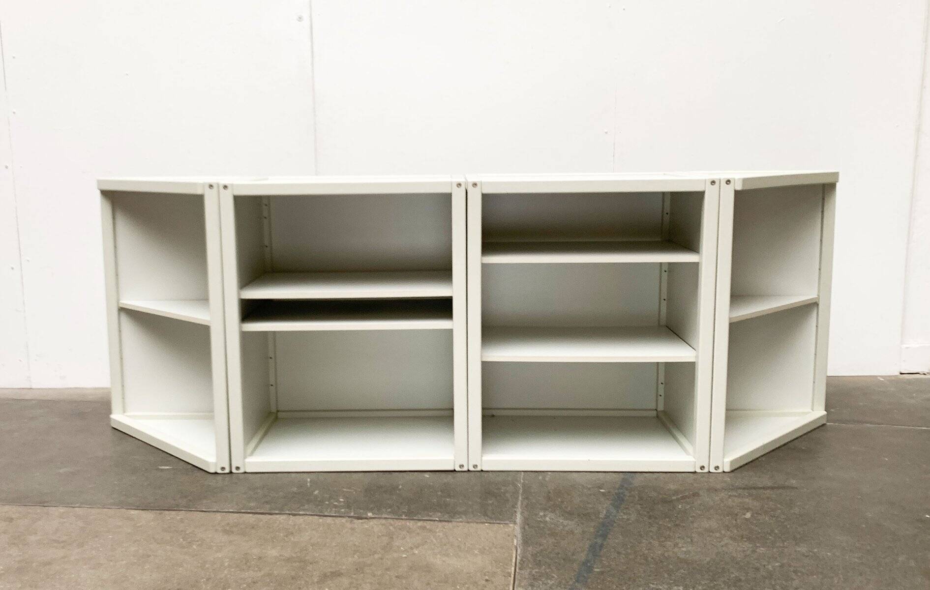 Postmodern profile systems Cabinets and shelves by Elmar Flötotto for Flötotto, Germany, 1980s, set of 5