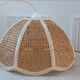 Suspension petal flowers in wicker and rattan 70s