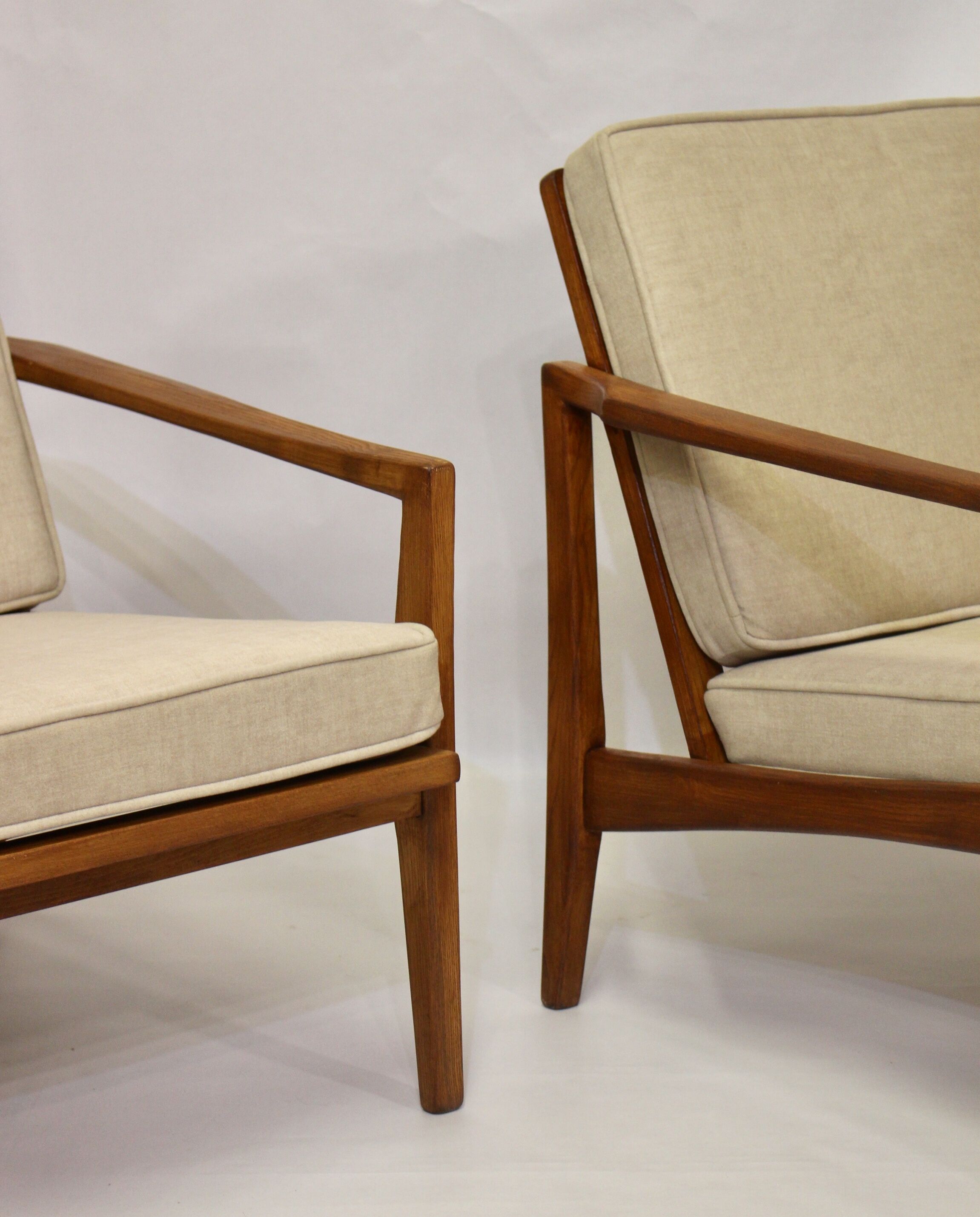 Pair of 60s Scandinavian style armchairs