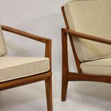 Pair of 60s Scandinavian style armchairs