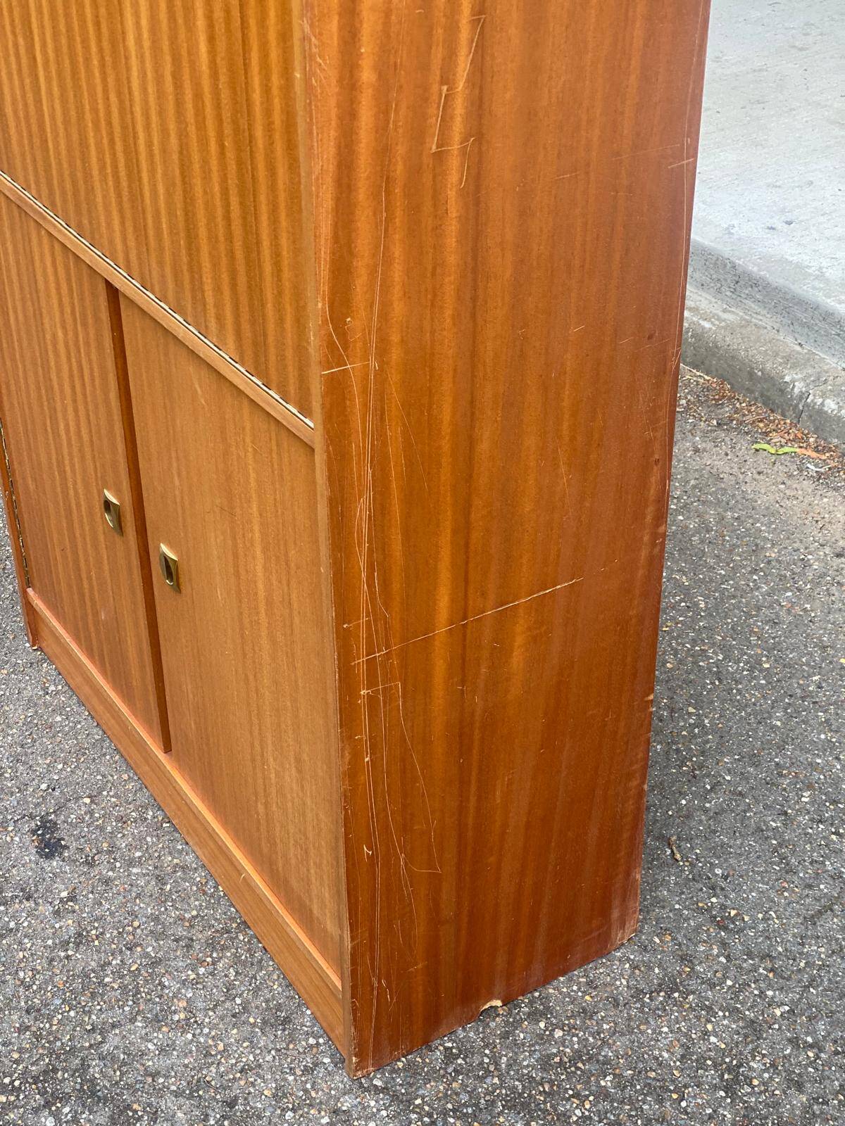 Scandinavian secretary with 3 doors, 1960.