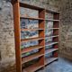 Large open shop shelf from an old French store by Chalmette, 1930s.