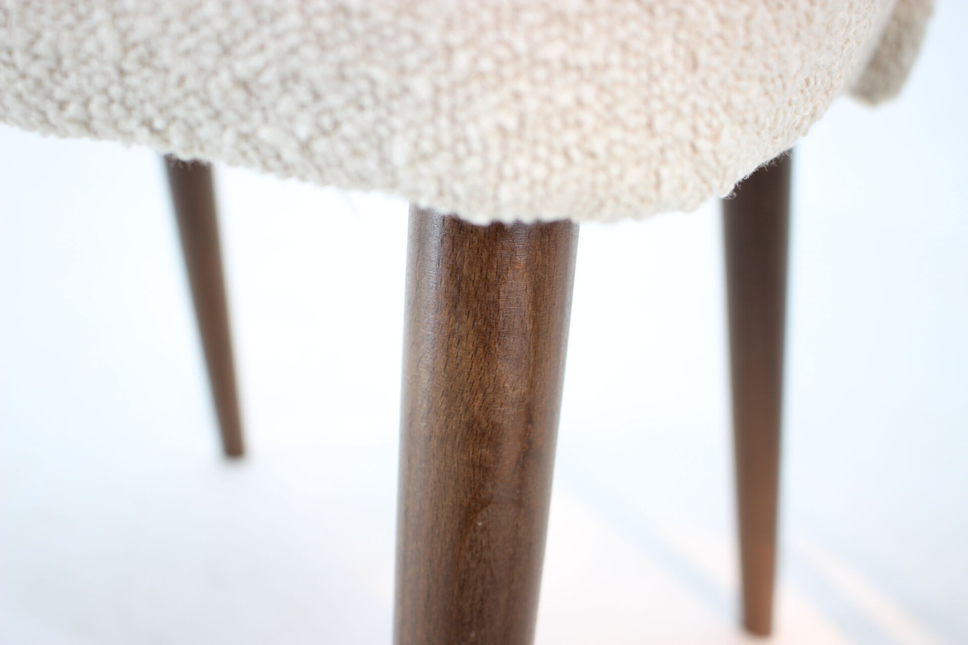 1960s pair of side chairs in bouclé