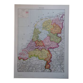 Lithographie originale sur les Pays-Bas