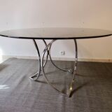 Chrome and glass table 1970s