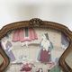 Pair of LOUIS XV-style moulded wooden shepherdesses and fabric
