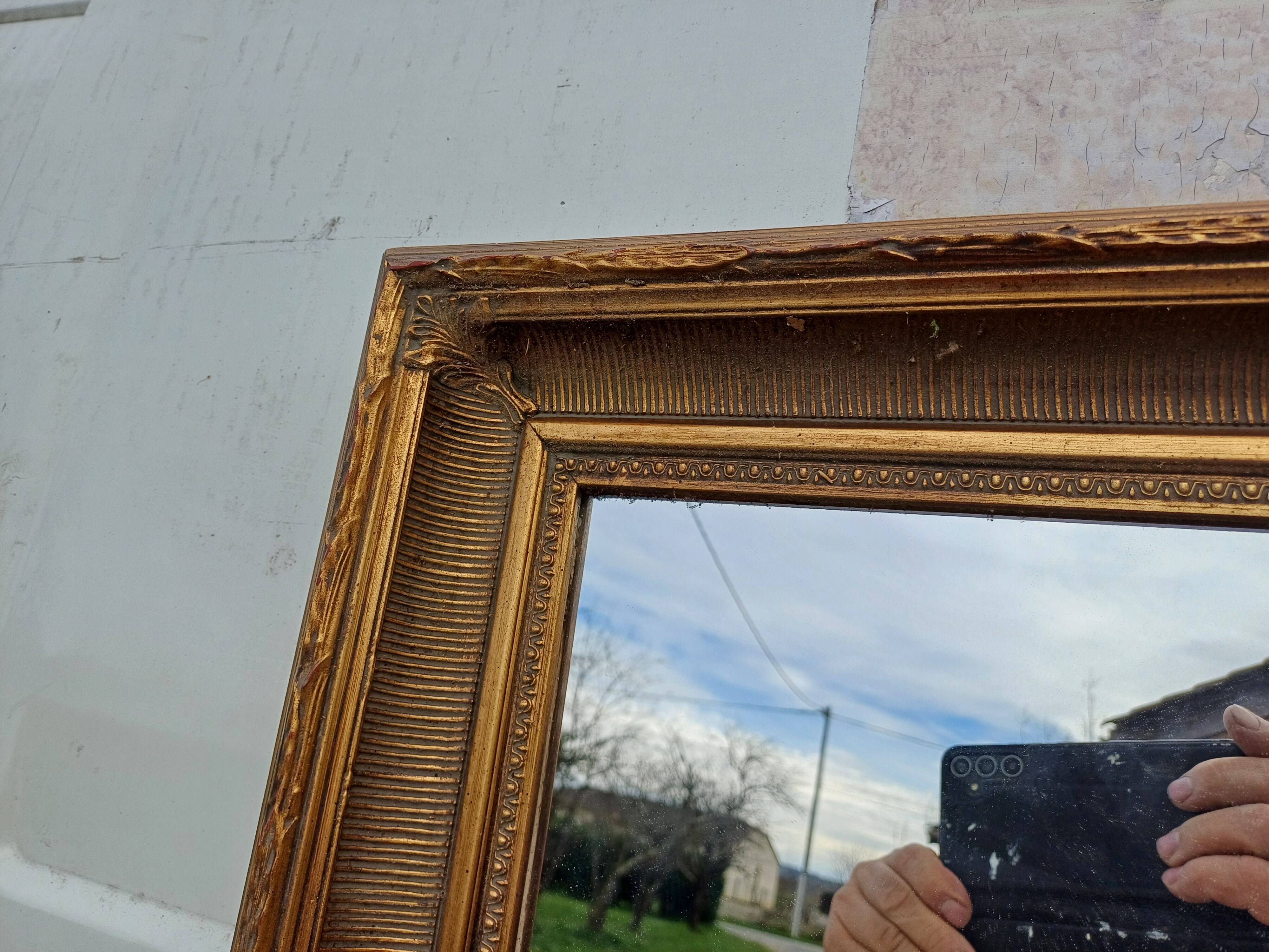 Wood and Gilded Stuk Mirror, early 20th century