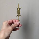 Set of 12 Bronze Knife Rests African Art Handcrafted Crocodiles