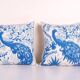 Set of 2 vintage embroidered cushion covers 46x46 cm