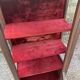 19th/20th century mahogany display cabinet, marble top and glass sides.