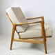 Polish Beige Stefan Oak Armchair, 1970s
